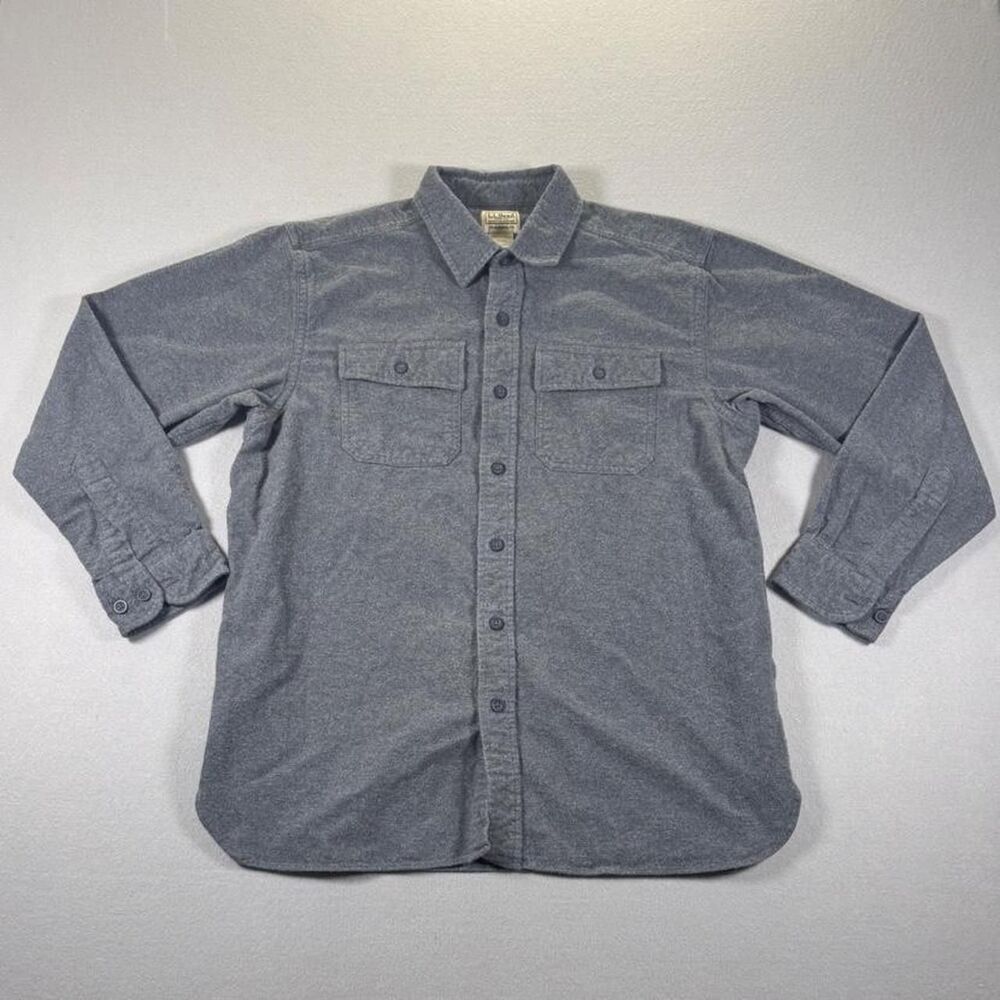Llbean Men's Grey Shirt